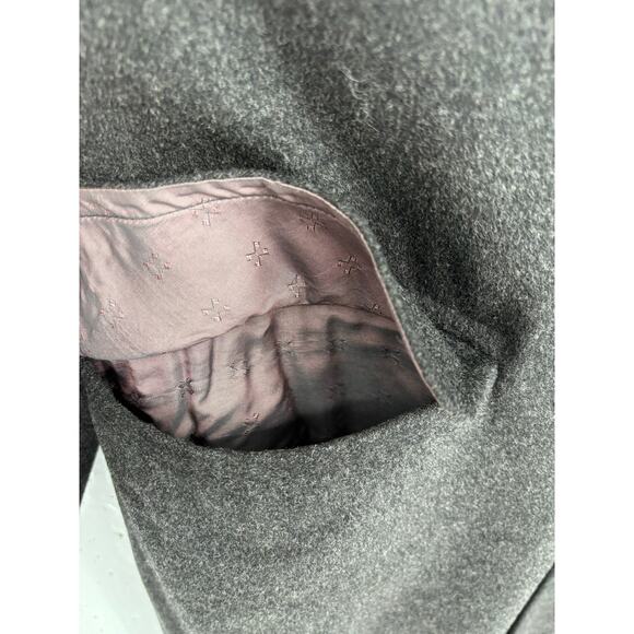 Vintage Cloth Made By Crombie Aberdeen Scotland Mens Overcoat Size 44 Gray - Picture 12 of 12